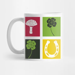 Just my luck pattern with symbols Mug